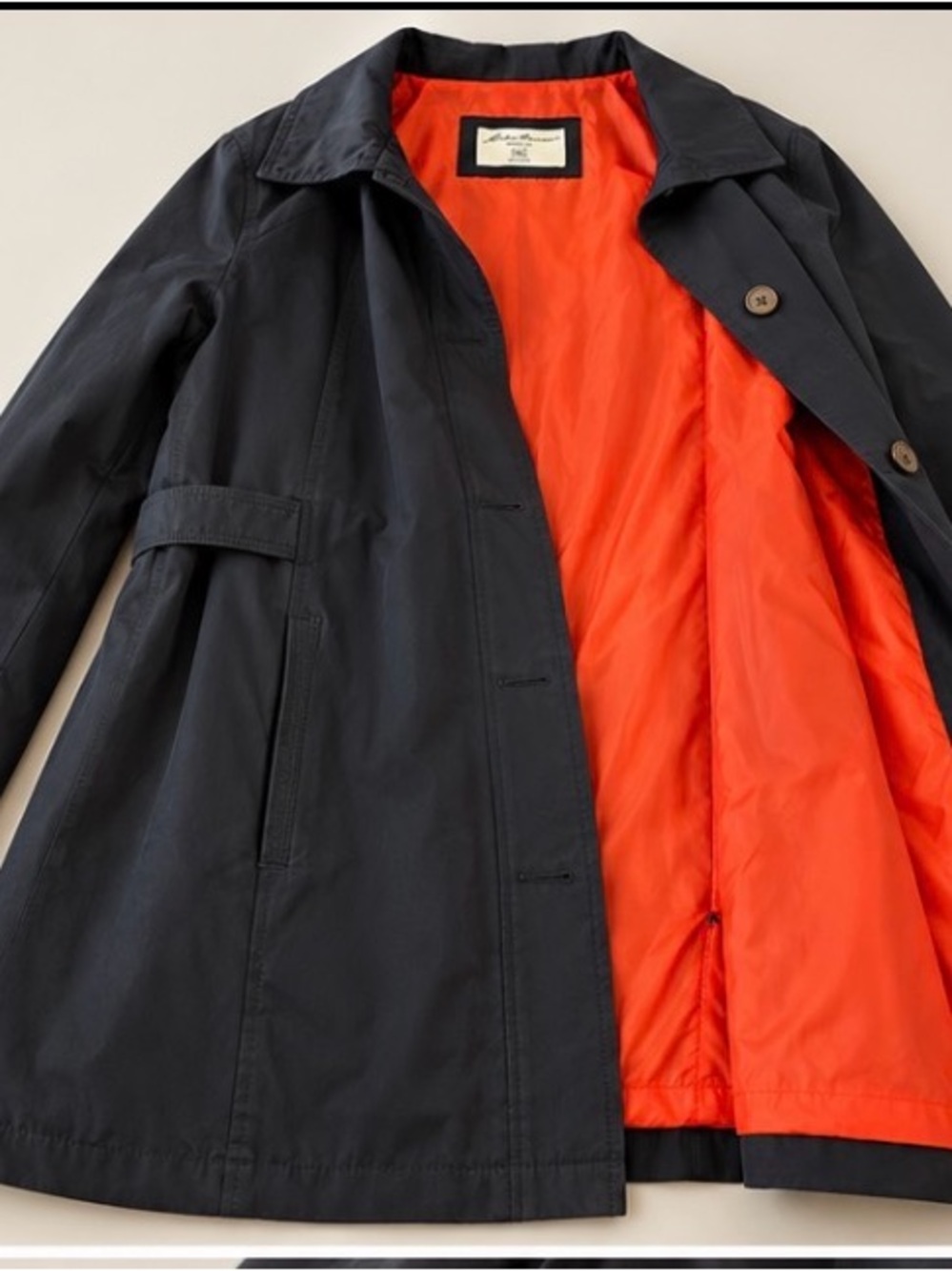 Eddie Bauer trench coat NTN black xxl